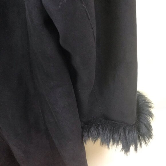 Roxy Vintage Y2K Faux Fur Shearling Coat Jacket Pockets Collar Lined Cozy Warm L - Picture 6 of 16